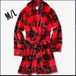 M/L Victoria plaid robe